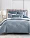 Hotel Collection Cascade Cotton 400-Thread Count Blue King Duvet Cover, Created for Macy's Bedding
