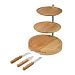 Picnic Time Regalio 3-Tier Serving Tray with Cheese Tools