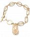 Carolee Gold-Tone Crystal & Imitation Pearl Flex Bracelet