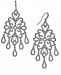 I. n. c. Silver-Tone Pave Openwork Chandelier Earrings, Created for Macy's