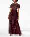 Adrianna Papell Floral Sequined Gown, Regular & Petite