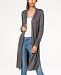 I. n. c. Petite Ribbed Open-Front Duster Cardigan, Created for Macy's