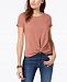 Style & Co Petite Knot-Front T-Shirt, Created for Macy's