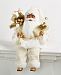 Holiday Lane African-American Ivory & Gold Sitting Santa Holding Presents, Created for Macy's