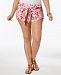 Planet Gold Trendy Plus Size Printed Wrap Tie-Front Shorts