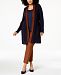 Eileen Fisher Tencel Plus Size Long Colorblocked Cardigan