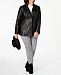 Jones New York Plus Size Single-Breasted Leather Jacket