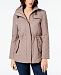Cole Haan Signature Quilted Faux-Leather-Trim Anorak Coat