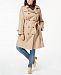 London Fog Plus Size Double-Breasted Hooded Trench Coat