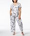 I. n. c. Plus Size Lace Cutout Pajama Set, Created for Macy's