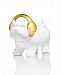 Holiday Lane White Bulldog with Gold Headphones Figurine, Created for Macy's