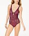 Becca Colorplay Crochet Plunging One-Piece Swimsuit Women's Swimsuit