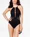 Profile by Gottex Crochet High-Neck Tummy-Control One-Piece Swimsuit Women's Swimsuit