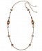 Charter Club Gold-Tone Multi-Stone & Crystal Statement Necklace, 42" + 2" extender, Created for Macy's