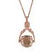 2028 Rose Gold-Tone 3-Sided Spinner Locket Necklace 30"