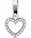 Michael Kors Women's Custom Kors Sterling Silver Pave Heart Charm