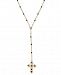 Thalia Sodi Gold-Tone Stone Cross 17" Lariat Necklace, Created for Macy's
