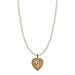 2028 Gold-Tone Simulated Pearl Pink Porcelain Rose Heart Pendant Necklace 16" Adjustable