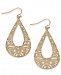 Thalia Sodi Gold-Tone Teardrop Filigree Drop Earrings, Created for Macy's