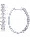 Wrapped in Love Honeycomb Diamond Hoop Earrings (1-1/2 ct. t. w. ) in 14k White Gold, Created for Macy's