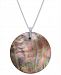 Tahitian Mother-of-Pearl & Diamond Accent 18" Pendant Necklace in Sterling Silver