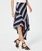 Bar Iii Striped Asymmetrical Skirt, Created for Macy's