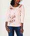 Karen Scott Floral-Embroidered Top, Created for Macy's