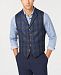 Tallia Men's Slim-Fit Blue Plaid Wool Vest