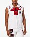 Unk x Nba x Heritage America Men's Bulls Patched Full-Zip Destroyed Denim Vest