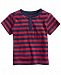 First Impressions Baby Boys Striped Cotton Henley T-Shirt, Created for Macy's