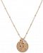 lonna & lilly Gold-Tone Pave & Stone Zodiac Pendant Necklace, 16" + 3" extender, Created for Macy's