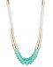 Trina Turk 24" Ring and Seed Bead Multi Row Necklace