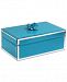 Jay Imports American Atelier' Blue with Dark Blue and Silver Agate Trinket Box