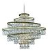 132-47 - Corbett Lighting - Diva - Seven Light Pendant Silver Leaf with Gold Leaf Accent Finish with Faceted Drop Crystal - Diva