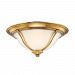 5414-FB - Hudson Valley Lighting - Carrollton - Two Light Flush Mount Flemish Brass Finish with Opal/Glossy - Carrollton
