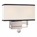 5642-PN - Hudson Valley Lighting - Gresham Park - Two Light Wall Sconce Polished Nickel Finish with Off-White Faux Silk - Gresham Park