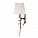 741-HN - Hudson Valley Lighting - Norwich - One Light Wall Sconce Historic Nickel Finish with Off-White Faux Silk - Norwich