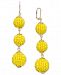 I. n. c. Gold-Tone Beaded Ball Triple Drop Earrings, Created for Macy's