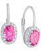Pink Topaz (2 ct. t. w. ) & Diamond Accent Drop Earrings in Sterling Silver