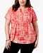 Ny Collection Plus Size Pintucked Jacquard Top