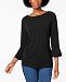 Charter Club Layered-Sleeve Boat-Neck Top, Created for Macy's