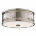 2206-PN - Hudson Valley Lighting - Gaines - Three Light Flush Mount Polished Nickel Finish with Frosted/Clear Glass - Gaines
