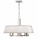7024-PN - Hudson Valley Lighting - Kingston - Eight Light Chandelier Polished Nickel Finish with White/Navy Blue Faux Silk Shade - Kingston