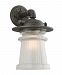 B4353 - Troy Lighting - Pearl Street - One Light Outdoor Large Wall Mount Charred Zinc Finish with Clear Seeded/Frosted Glass - Pearl Street