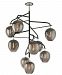 F4298 - Troy Lighting - Odyssey - Nine Light Extra Large Pendant Carbide Black/Polished Nickel Finish with Plated Smoked Glass - Odyssey