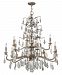F4746 - Troy Lighting - Siena - Twelve Light 2-Tier Extra Large Chandelier Vienna Bronze Finish with Antique Mirrored Crystal - Siena