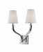 5122-PN - Hudson Valley Lighting - Hildreth - Two Light Wall Sconce Polished Nickel Finish with White Silk Shade - Hildreth