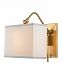 5421-AGB - Hudson Valley Lighting - Leyden - One Light Wall Sconce Aged Brass Finish with White Fabric Shade - Leyden