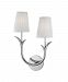 9402R-PN - Hudson Valley Lighting - Deering - Two Light Right Wall Sconce Polished Nickel Finish with White Fabric Shade - Deering