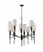 1305-OB - Hudson Valley Lighting - Tate - Ten Light Chandelier Old Bronze Finish with White Faux Silk Shade - Tate